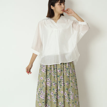 CB釦スキッパーシアーシャツ　813207