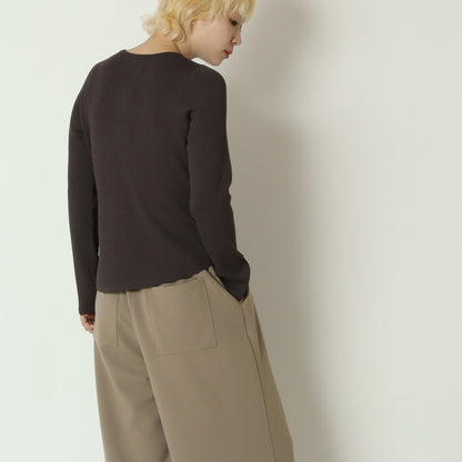 サイドボタンリブニットプルオーバー　266706