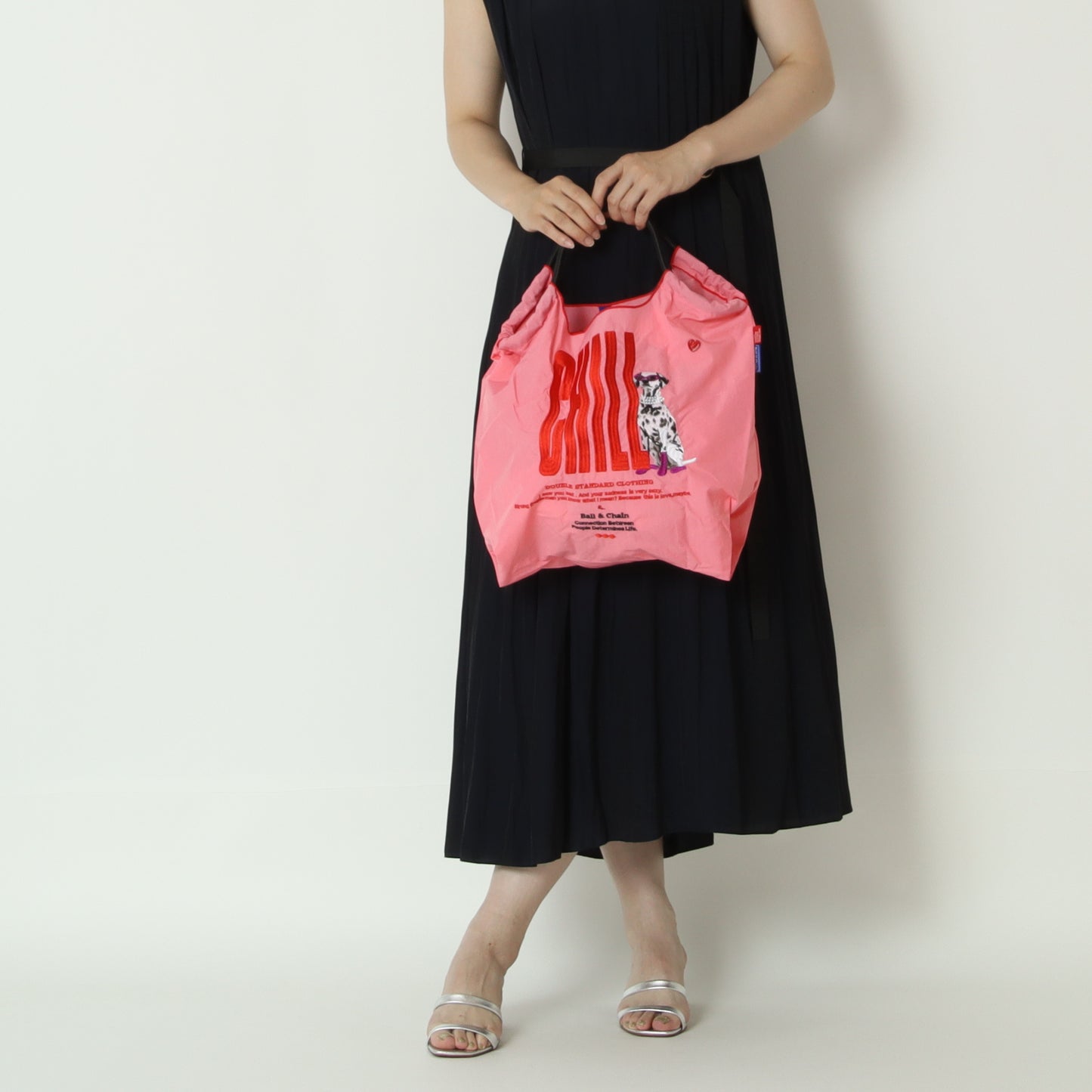 Ball＆Chain
ダルメシアン刺繍ショッピングバッグ　0400005263
