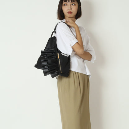 ミニパンチングレザーラッフルバッグ　R2603FPM65