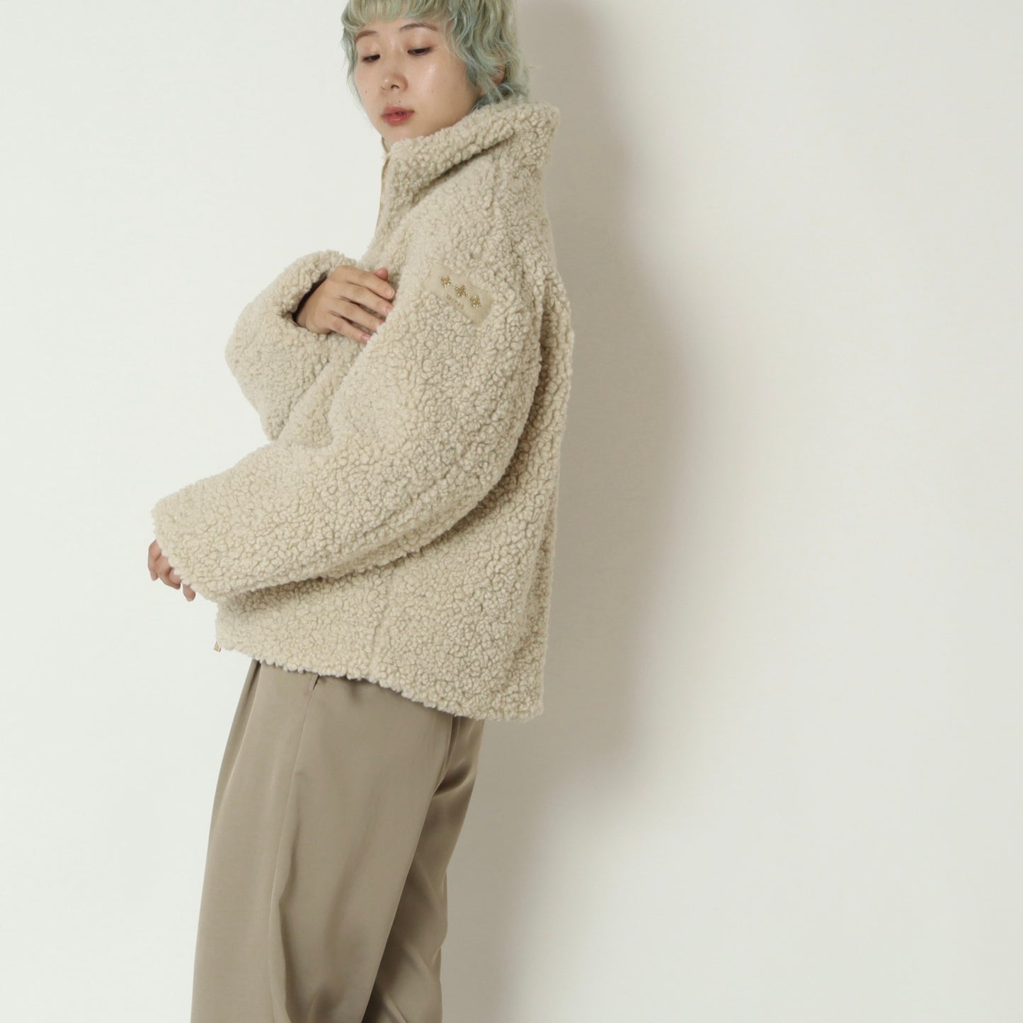 スタンドカラーボアブルゾン　LUELA