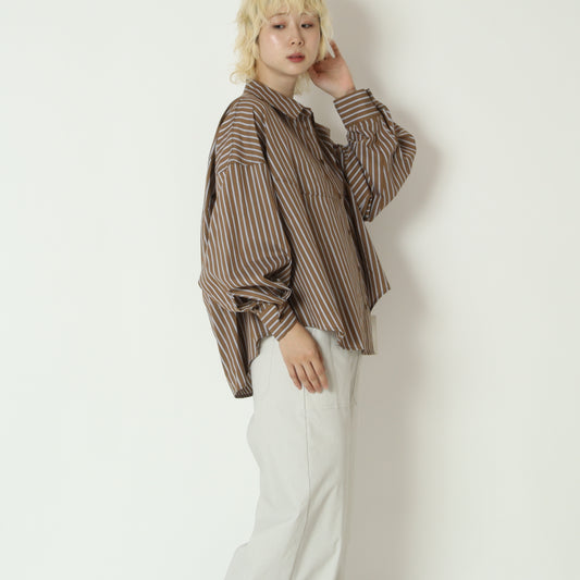 ストライプドルマンオーバーシャツ　H426312