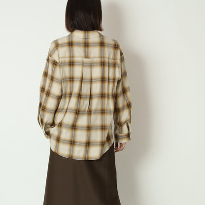 フレイドヘムオンブレチェックシャツ　H426310