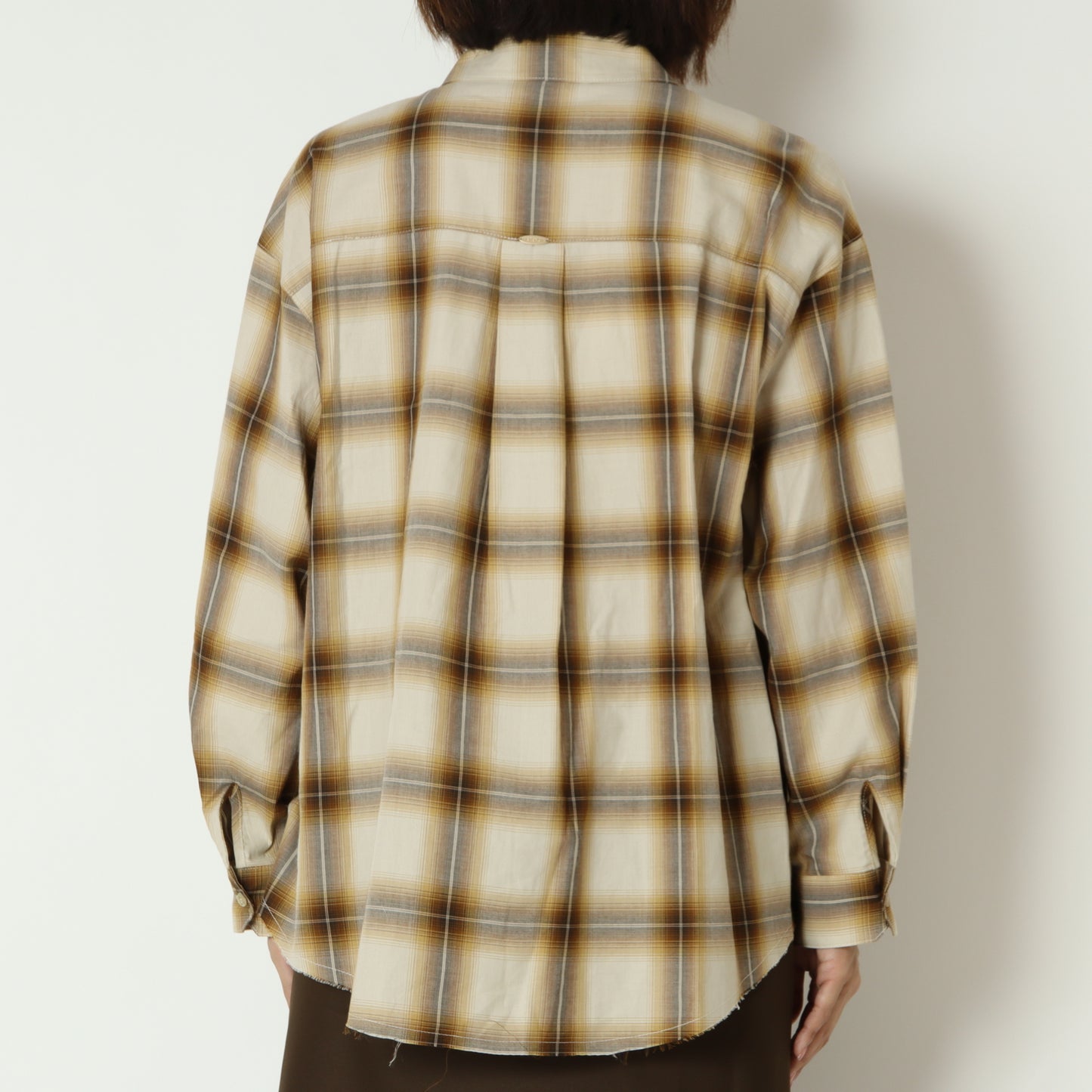 フレイドヘムオンブレチェックシャツ　H426310