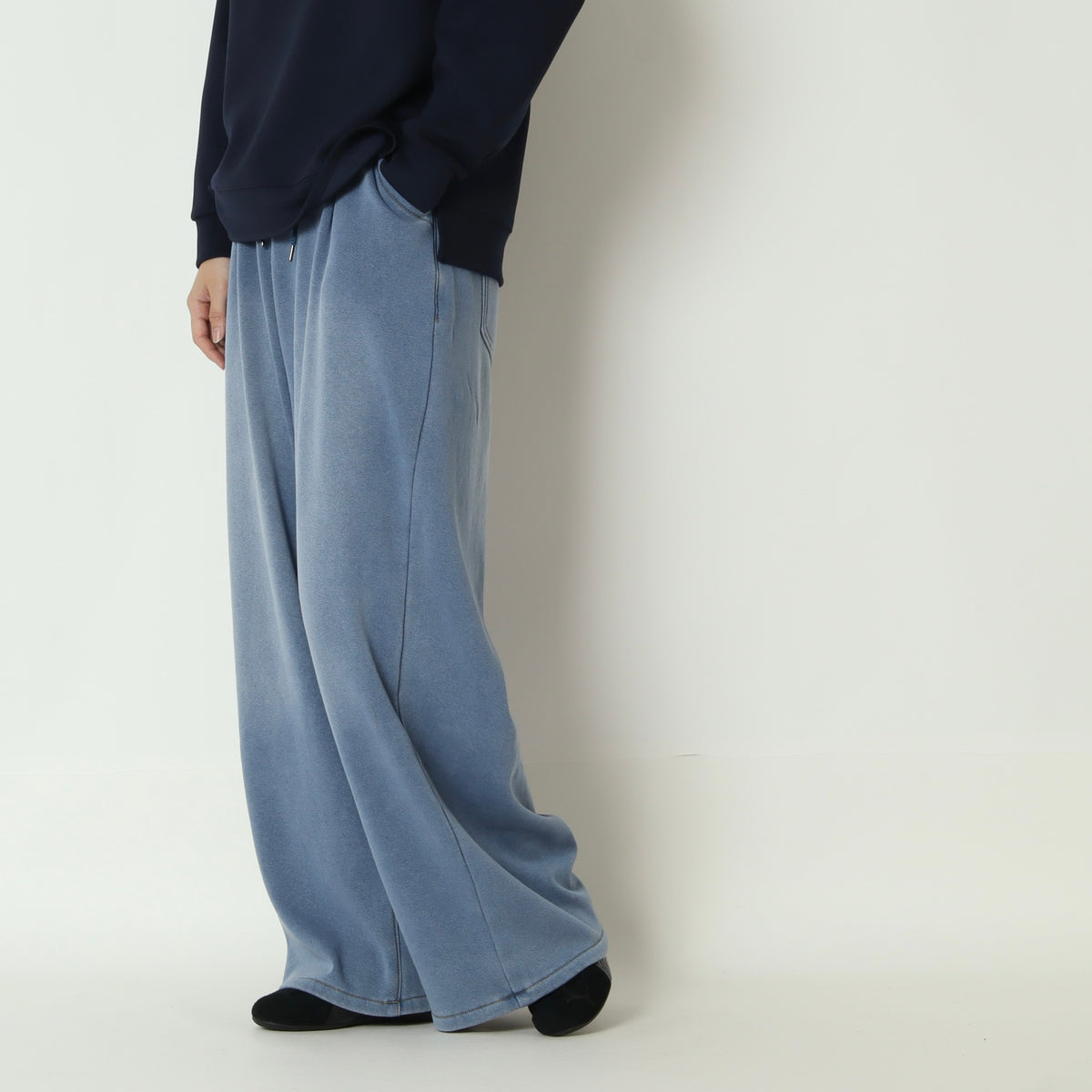 ドロストウエストワイドパンツ　943553