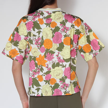 花柄ボクシークロップドフィットTシャツ　OFTS7012OF40